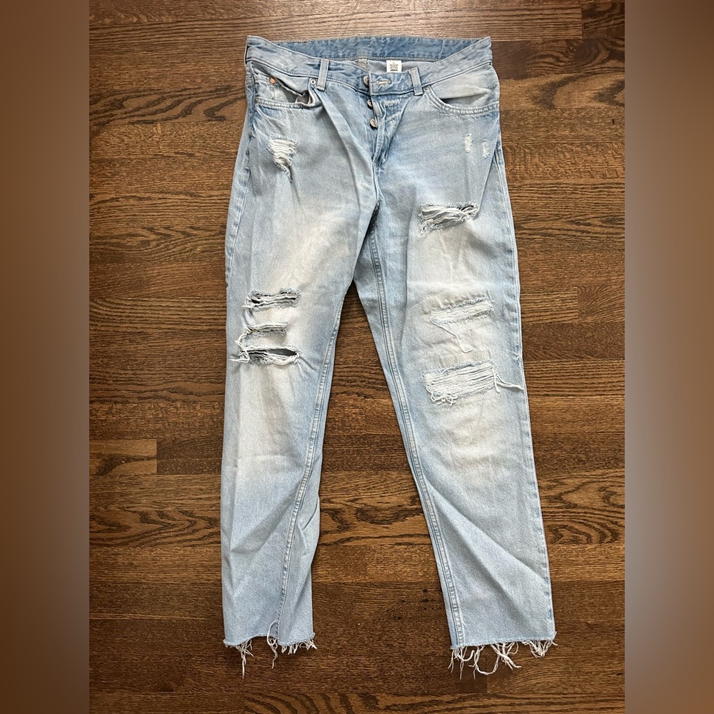 & Other Stories Boyfriend Jeans β Light Wash, Distressed β Size 38